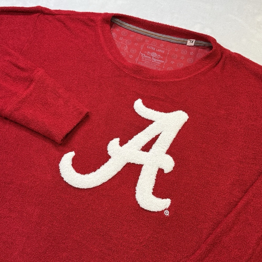 Three Square Alabama Crimson Tide‎ Terry Cloth Sweatshirt Womens XL